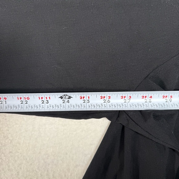 Cider Black Wide Leg Palazzo Pants Drawstring Waist OXL Plus Size Minimal Work - Picture 6 of 8